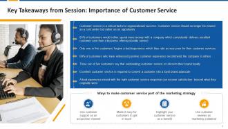 Key Takeaways From Session On Importance Of Customer Service Edu Ppt
