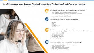 Key Takeaways From Session Strategic Aspects Of Delivering Great Customer Service Edu Ppt