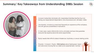 Key takeaways from understanding dibes session edu ppt