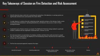Key Takeaways Of Fire Safety Training Sessions Training Ppt Researched Editable