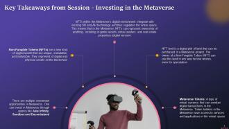 Key Takeaways Of Session On Investing In Metaverse Training Ppt