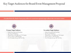 Key Target Audiences For Brand Event Management Proposal Ppt Powerpoint Topics