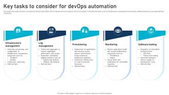 Key Tasks To Consider For Devops Automation