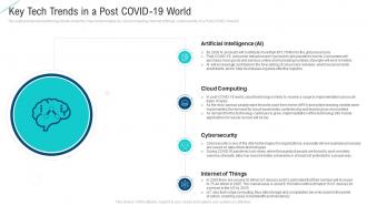 Key tech trends in a post covid19 world intelligent service analytics ppt structure