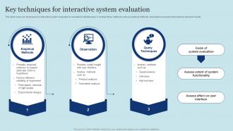 Key Techniques For Interactive System Evaluation