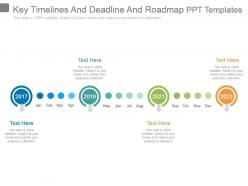 Key timelines and deadline and roadmap ppt templates