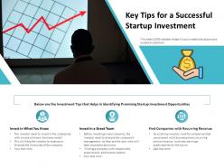 Key tips for a successful startup investment