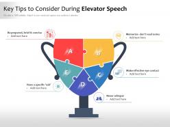 Key tips to consider during elevator speech