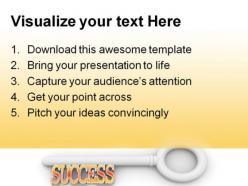 Key to success business powerpoint templates and powerpoint backgrounds 0311