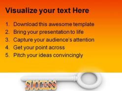 Key to success business powerpoint templates and powerpoint backgrounds 0311