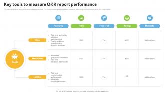 Key Tools To Measure Okr Report Performance