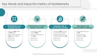 Key Trends And Impactful Metrics Of Biotelemetry Ppt Slide