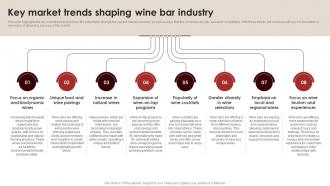 Key Trends Shaping Wine Bar Industry Wine And Dine Bar Business Plan BP SS
