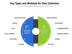 Key types and methods for data collection