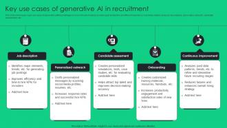 Key Use Cases Of Generative AI In Recruitment Unlocking Potential Of Recruitment ChatGPT SS V