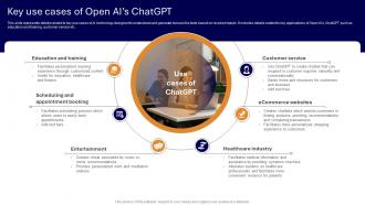 Key Use Cases Of Open AIs ChatGPT Applications Of ChatGPT In Customer ChatGPT SS V