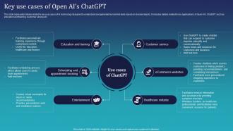 Key Use Cases Of Open Ais Chatgpt Integrating Chatgpt For Improving ChatGPT SS