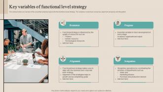 Key Variables Of Functional Level Strategy Optimizing Functional Level Strategy SS V