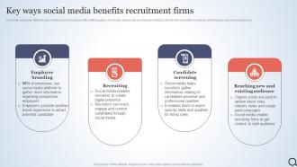 Key Ways Social Media Benefits Recruitment Firms Talent Acquisition Agency Marketing Plan Strategy SS V