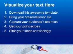 Key with chain americana powerpoint templates and powerpoint backgrounds 0511