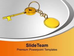 Key with chain security achievement powerpoint templates ppt themes and graphics 0213