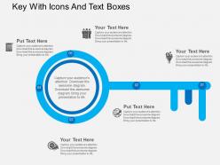 Key With Icons And Text Boxes Flat Powerpoint Design