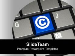 Keyboard with copyright symbol powerpoint templates ppt themes and graphics 0213
