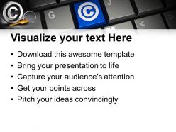 Keyboard with copyright symbol powerpoint templates ppt themes and graphics