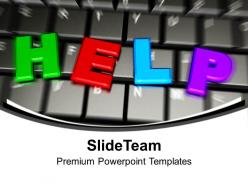 Keyboard with the word of help powerpoint templates ppt themes and graphics 0113