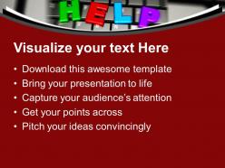 Keyboard with the word of help powerpoint templates ppt themes and graphics 0113