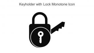 Keyholder With Lock Monotone Icon In Powerpoint Pptx Png And Editable Eps Format