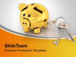Keys Connected To Money Bank Investment Powerpoint Templates Ppt Themes And Graphics 0313