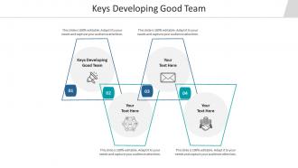 Keys developing good team ppt powerpoint presentation model outline cpb