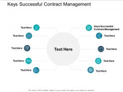 Keys successful contract management ppt powerpoint presentation outline templates cpb