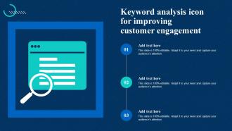Keyword Analysis Icon For Improving Customer Engagement