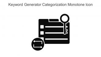Keyword Generator Categorization Monotone Icon In Powerpoint Pptx Png And Editable Eps Format