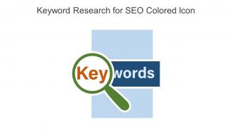 Keyword Research For SEO Colored Icon In Powerpoint Pptx Png And Editable Eps Format