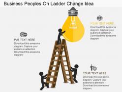Kf business peoples on ladder change idea flat powerpoint design