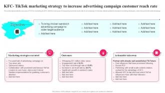 KFC Tiktok Marketing Strategy To Increase Advertising Tiktok Marketing Tactics To Provide MKT SS V