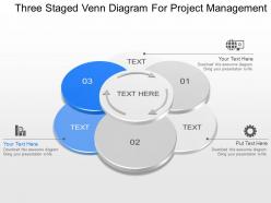 Kg three staged venn diagram for project management powerpoint template