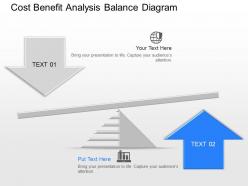 Kh cost benefit analysis balance diagram powerpoint template