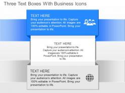 kh Three Text Boxes With Business Icons Powerpoint Template