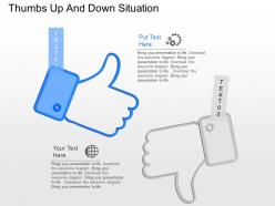 Ki thumbs up and down situation powerpoint template