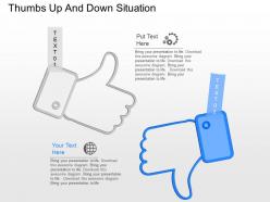 Ki thumbs up and down situation powerpoint template