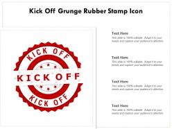 Kick off grunge rubber stamp icon