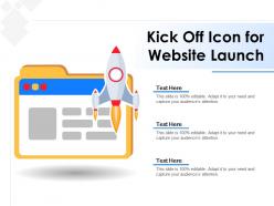 Kick off icon for website launch