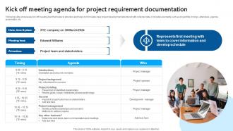 Kick Off Meeting Agenda For Project Requirement Waterfall Project Management PM SS