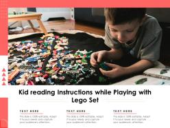 Kid reading instructions while playing with lego set