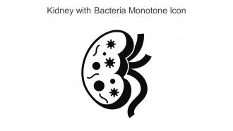 Kidney With Bacteria Monotone Icon In Powerpoint Pptx Png And Editable Eps Format