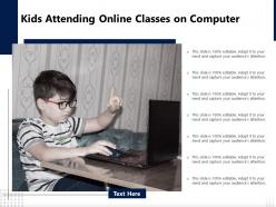 Kids Attending Online Classes On Computer